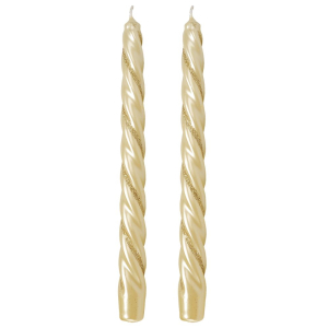 Świece Barok zdobiony ecru wzór 8 RAVI